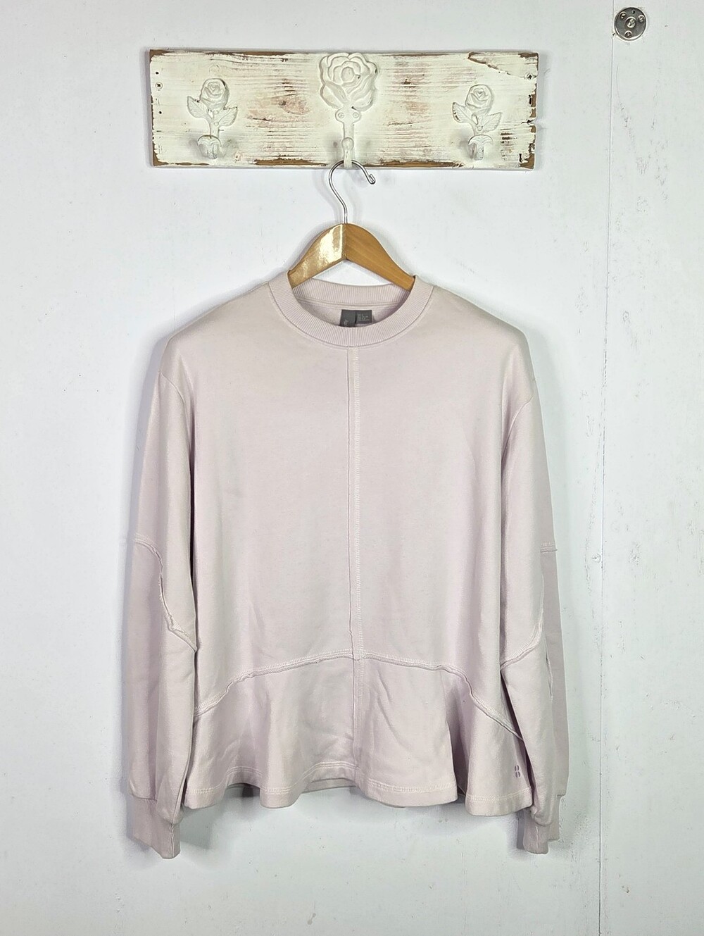 Sweaty Betty Size Small Oversized Revive Cotton Blend Sweatshirt Pastel Lavender